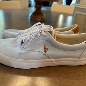 Ralph Lauren Polo Men's Light Blue Canvas Sneakers